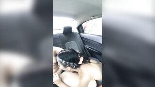 lesbians play with dildo in the car