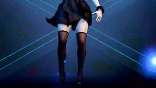 Sexy Asian In Black Dress Dancing (3D HENTAI)