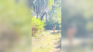 Nude walk in the jungle