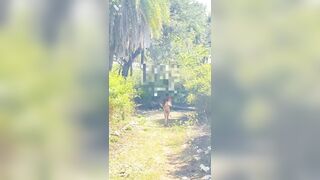 Nude walk in the jungle