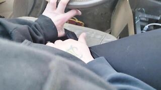 Getting my pussy played with in the car