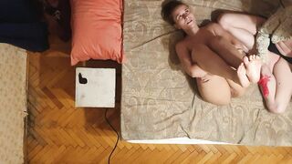 Man fuck his slave girl anal destroy with dildo