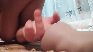 Pussy doll lick, fingering and fist