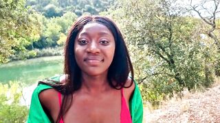 First casting for Alawa, black girl with big natural breasts