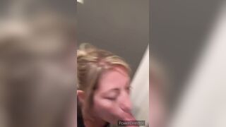 Wife sucks and fucks stranger at a gloryhole