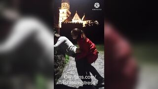 Sissy anal training for sissy boy in front of castle. Full video on my Onlyfans ( link in bio)