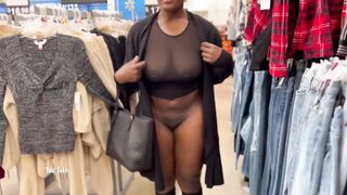 Shopping With No Pants On and a See Through Shirt