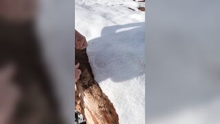 Hot Wife Strips In The Snow | Hot Mom Naked Public