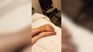 Beautiful wife's feet, booty and legs