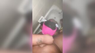 Sucking his dick in the shower before work