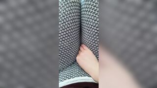 Masturbating with leggings