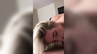 Sucking cock like a little whore for a birthday treat