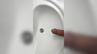 My big cock pissing at work (close-up)