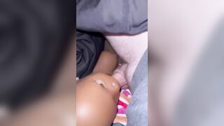 Under the covers fuck ends with thick facial