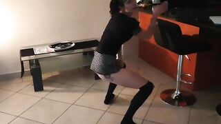 Shacking my petite ass and cunt in pigtails
