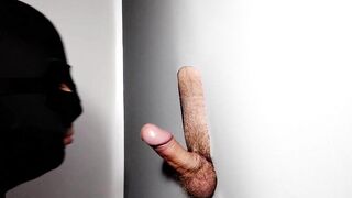 Straight male comes to Gloryhole for the first time after leaving work.