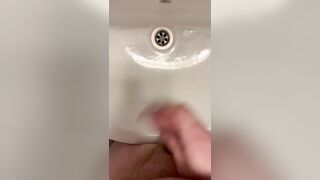 Wanking at the sink