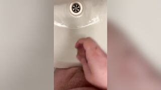 Wanking at the sink