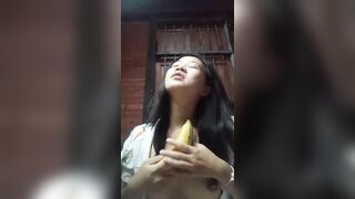 Chinese girl alone at home 33