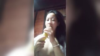 Chinese girl alone at home 32
