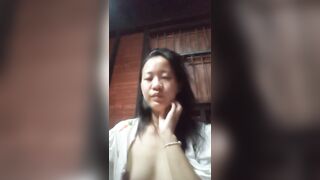 Chinese girl alone at home 32