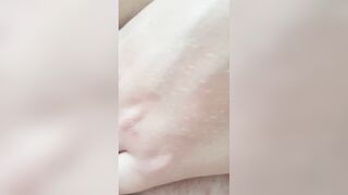 Masturbating after cumshot creampie pussy at midday